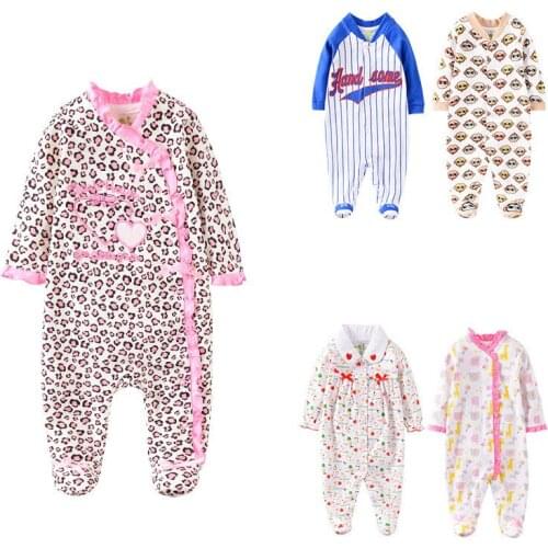 Born Baby Clothes Newborn Infant Long Sleeve Footies New Born Boy Rompers Baby Girl Clothes One-piece Jumpsuit