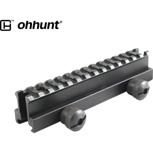 Tactical 1 inch Hight 14-slot See Through Full Size AR Riser Mount 20mm Weaver Picatinny Rails Fit AR15 Rifles