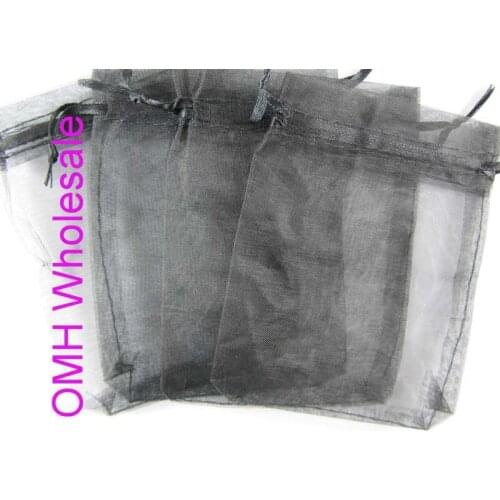 OMH wholesale 7x9,10x12,10x15,11x16,15x20,17x23,13x18cm 50pcs Wine red Christmas Packaging bags jewelry voile gift bag BZ08-5