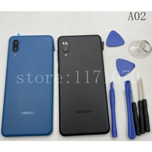 Original Samsung A 02 Housing Cover A02 Battery Protective Back Cover for Galaxy A02 A 02 2020 Door Rear Replacement Case+TOOLS