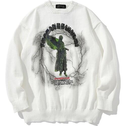 Autumn Winter New Knitwear Sweater Men Casual O-Neck Pullovers Sweaters Fashion Loose Oversize Hip Hop Streetwear High Quality