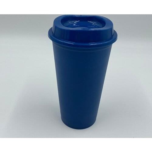Drinking Bottle Non-slip Easy to Grip PP Portable Lid Coffee Mug for Office Fashion Thermoplastic Color Coffee Cups Wholesale