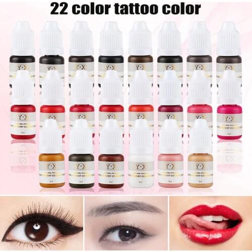 Semi Permanent Makeup Eyebrow Ink Lips Eye Line Tattoo Color Microblading Pigment Rouge à lèvres @ME88
