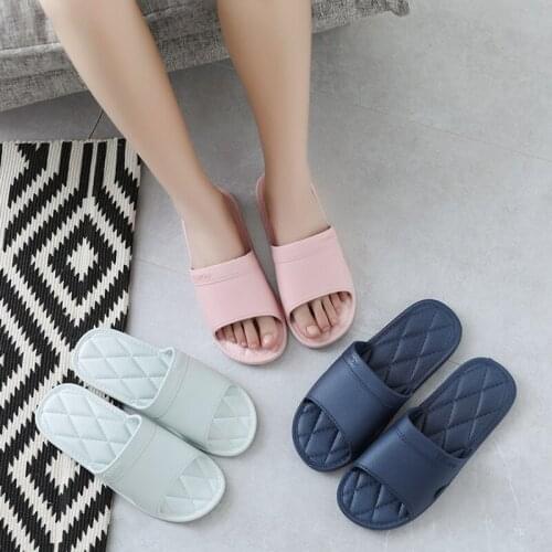 Home Bath Hotel Soft Bottom Antiskid Indoor Home Lovers Bathroom Sandals Mens and Womens Summer Slippers