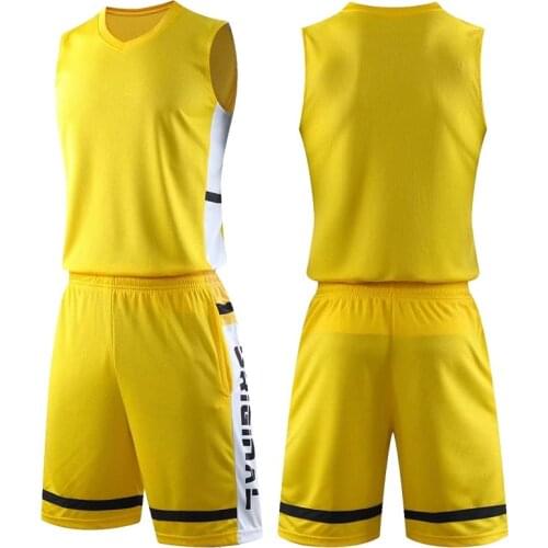 Sportswear Men Basketball Jerseys Uniforms Breathable youth Basketball Jerseys Sleeveless College Basketball Jerseys Running Set