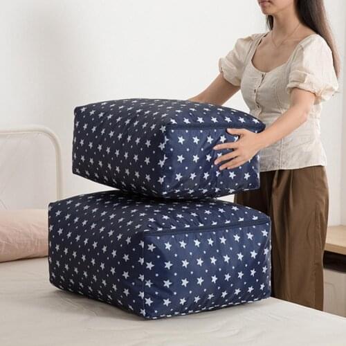 Storage Bag Large Capacity Oxford Cloth Handle Design Washable Reusable Bed Pouch Organizer Wardrobe Storage Organization