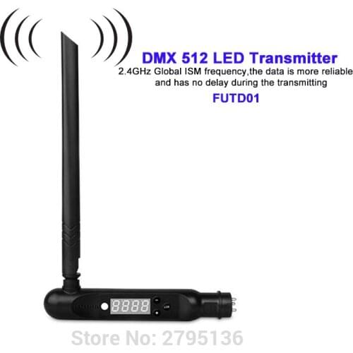 DMX 512 led transmitter Digital screen display 2.4G ISM wireless Signal connecter DC5V 2400-2483.5MHz for Disco Stage BAR KTVS