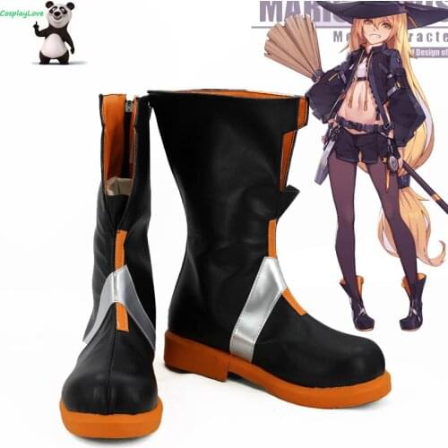 Touhou Project Kirisame Marisa Black Cosplay Shoes Boots Newest Custom Made For Hallowee Christmas CosplayLove