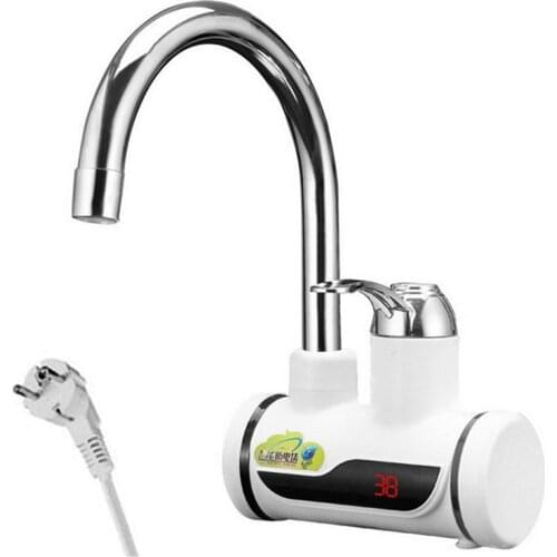 Kitchen Tankless Water Heater 220V 3000W Electric Faucet Hot Boiler Water Electric Heating Tap Element with Temperature Display