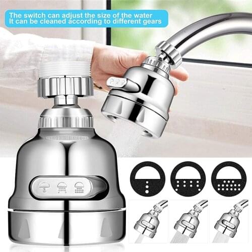 360 Degree Water Saving Tap Faucet Bubbler Aerator Water Filter Kitchen Sink Faucet Nozzle Sprayer Kitchen Bathroom Accessories