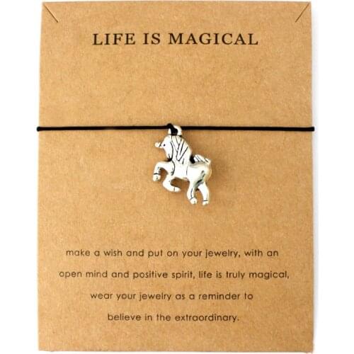 Unicorn Magical Adjustable Bracelets Flamingos Bee Pineapple Love Birds Charms Women Men Boys Girls Unisex Fashion Jewelry Gift