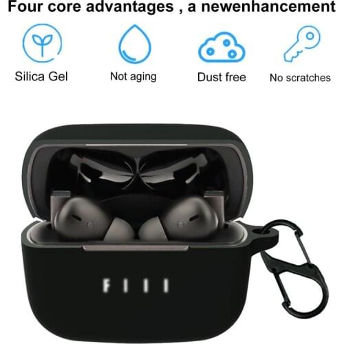 Liquid Silicone Protective Case For CC Pro Bluetooth Earphone Shockproof Anti-scratch Earphone Cover Shell With Buckle