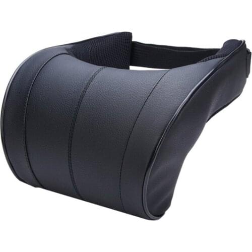 1Pcs Pu Leather Auto Car Neck Pillow Memory Foam Pillows Neck Rest Seat Headrest Cushion Pad