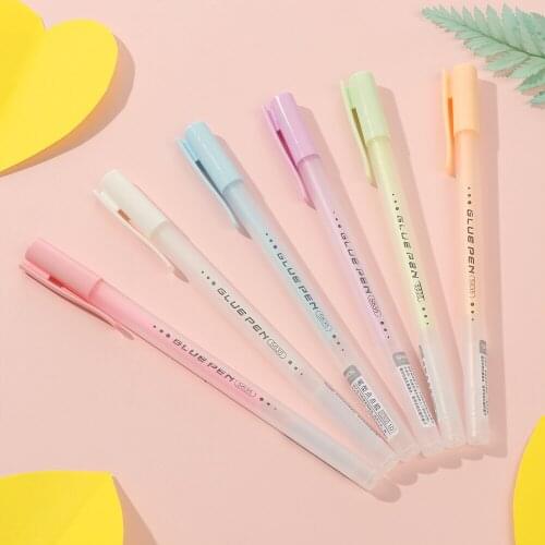 1PC Candy Color Glue Pen Adhesive Dots Stick Quick-drying Dispensing Glue DIY Scrapbooking Decor Office Sealing Supplies