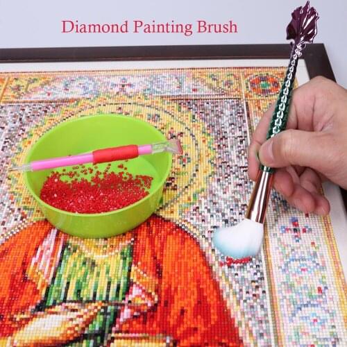 1Pcs Rhinestone Diamond Painting Brush Nail Art Manicure Brushes Set Line Flower Pen Dotting Painting DIY Acrylic Mermaid
