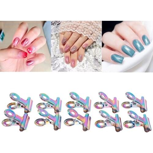 10pcs C Curve Nail Pinching Clips French Nail Form Tips Acrylic Nails Pinchers Nail Extension Curl Clips Multi Function Tool