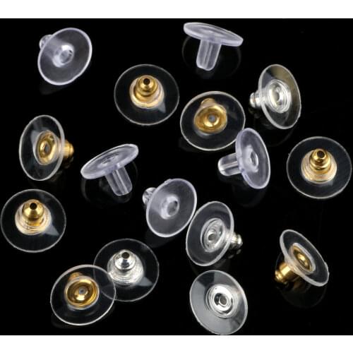 100/200pcs Rubber Earring Backs Stopper Earnuts Stud Earring Back Supplies For Jewelry DIY Jewelry Findings Making Accessories