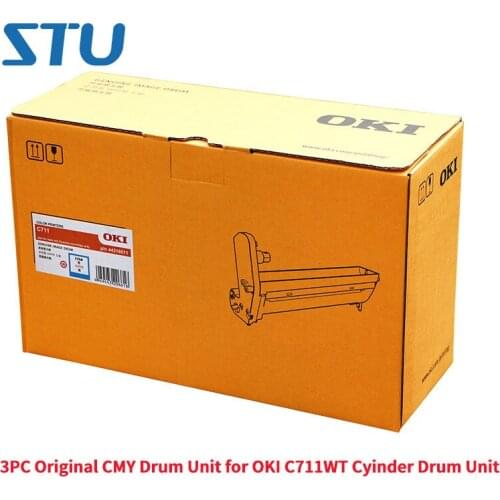3PC Original CMY Color Drum Unit for OKI C711WT Cyinder Drum Unit