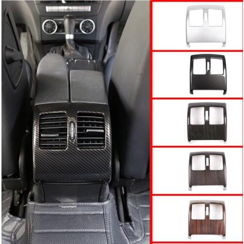 5 Color For Mercedes Benz C Class W204 2008-2013 ABS Car Rear Air Conditioning Vent Decorative Frame Trim Accessories