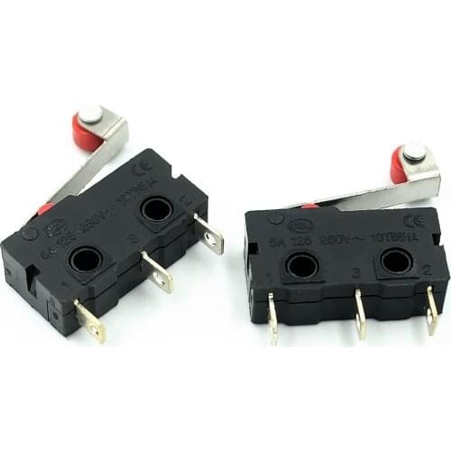 5pcs/lot New Micro Roller Lever Arm Normally Open Close Limit-Switch KW12-3 Hot