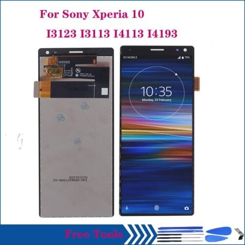 6.0" Original Display For Sony Xperia 10 I3123 I3113 I4113 I4193 LCD Display Touch Screen Digitizer Replacement Repair kit