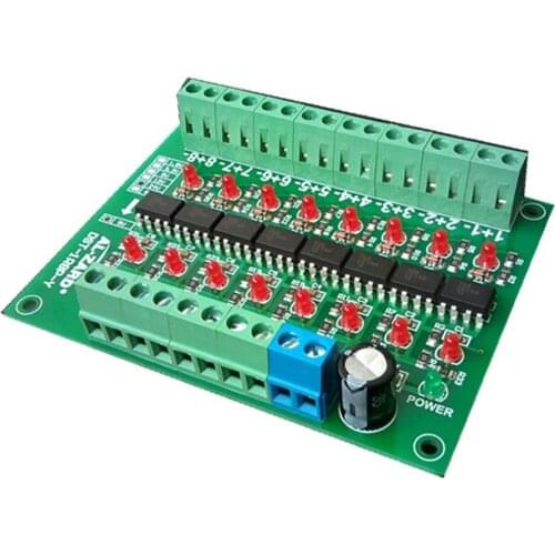 8-channel eight-way high-speed optocoupler PLC signal conversion board differential transfer collector DST-1R8P-Y