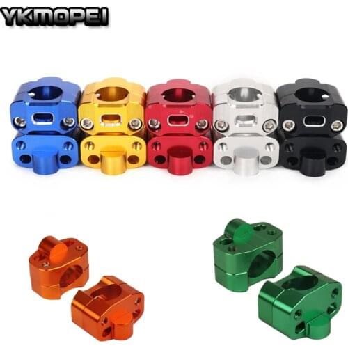 1 pair CNC Aluminum Motorcycle Pit Dirt Bike Handlebar Fat Bar Adapter Handlebar Mount Riser Clamp 7/8" To 1 1/8 22mm To 28mm