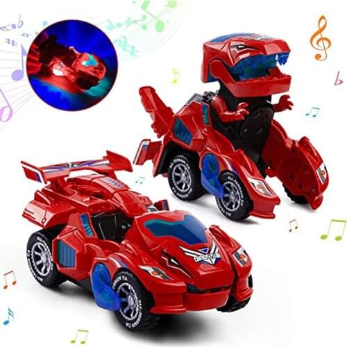 Car Race Mini Big Electric Deformation Dinosaur Transform Track Truck Children For Toy Model Toys For Kids Gift Birthday Child W