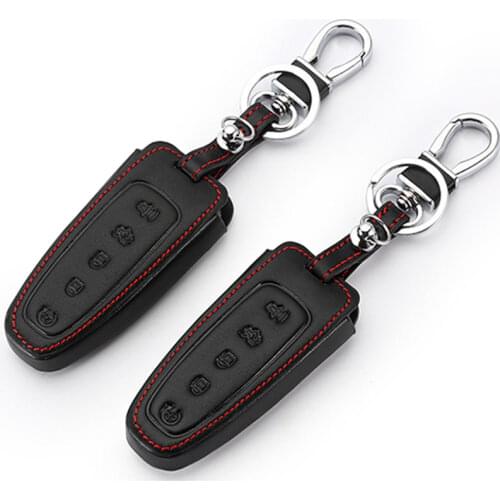 Genuine Leather Cover For Ford Fiesta Mondeo Mk4 Fusion Focus Mk3 Focus 2 Ecosport Kuga Escape Car Flip Folding Remote Key Case