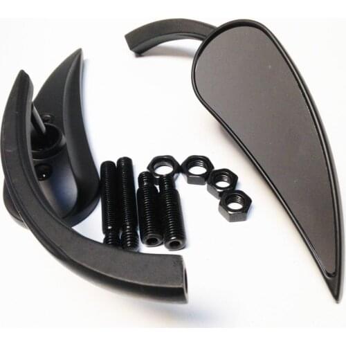 Black Blade Style Rearview Mini Mirrors For Harley Softail Fat Boy Road King Dyna Wide Glide Electra Glide Motorcycle