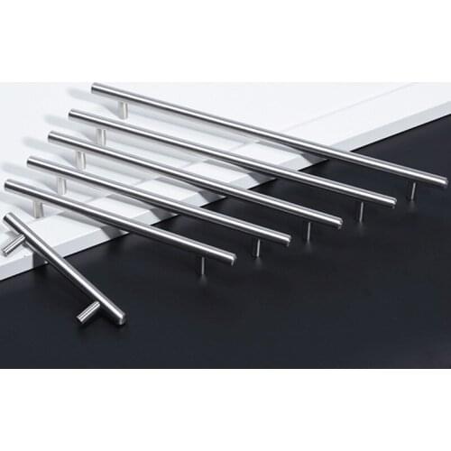 Diameter 10mm Stainless Steel Kitchen Door Cabinet T Bar Handle Pull Knob 2" ~ 24'' Furniture Handle Cupboard Drawer Handle