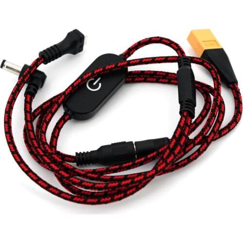 Original TeamBlackSheep TBS SYK KABLE 1250mm 2S-6S Power Supply Cable for Fatshark Goggles FPV Racing Freestyle Drones