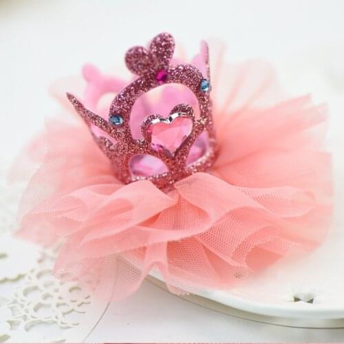 Korea Pet Lace Crown Princess barrette dog duckbill clip pet accessories pet grooming 10pcs