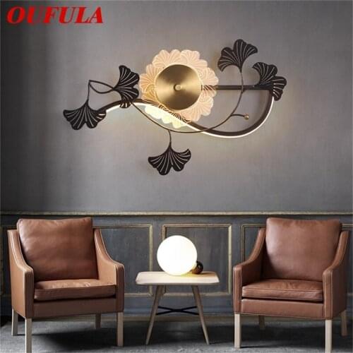 OUFULA Nordic Creative Wall Sconces Lamps Brass Modern Luxury LED Crystal Light For Home Decoration
