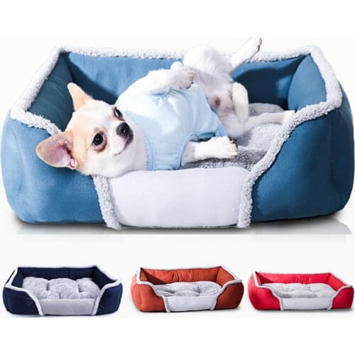 Pet Dog Bed For Large Dogs Washable Puppy Pet Cat Beds Mats Waterproof Dog House Kennel Autumn/Winter Warm Soft Dog Baskets Nest