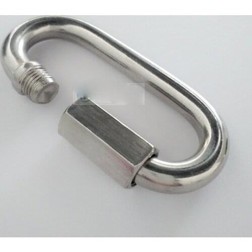 M3.5/M4/M5/M6/M8/M10/M12 Multifunctional 304 Stainless Steel Spring Snap Carabiner Quick Link Lock Ring Hook