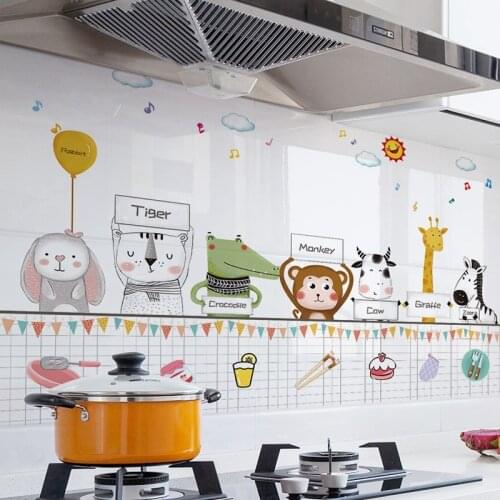 60cm Transparent Oil Separation Wall Stickers Kitchen Ceramic Tile Sticker Furniture Protection Heat-resistant Wall Stickers
