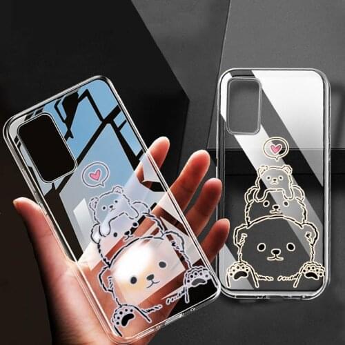 Cute cartoon three little bear love Phone Cases for Samsung Galaxy S20 Plus Ultra S10E S6 S7edge S8 S9 Plus S10 Plus S20lite