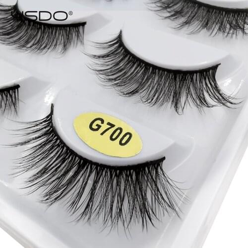 YSDO 5 Pairs Fluffy Lashes Faux Mink False EyeLashes Wispy Lashes Individual Fake EyeLashes MakeupLashes All Handmade EyeLashes