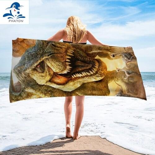 Surf Poncho Microfiber Bath Towel Jurassic Dinosaur Large Beach Towels Quick Dry Beach Mat Beach Towel for Adults
