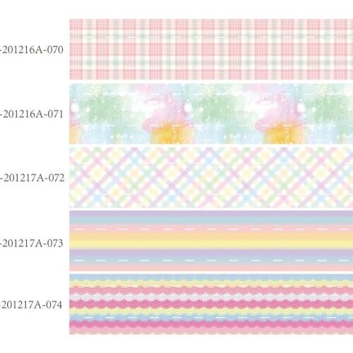 50 yards/lot) Wholesale price 25mm 38mm rainbow ombre and checked grosgrain ribbon