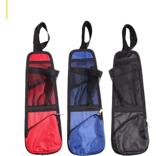 Car Front Seat Side Pockets Storage Mesh Pocket Universal Multifunctional Drink Phone Sun Glasses Net Bag Double-layer Elastic