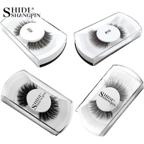 SHIDISHANGPIN 3d mink false eyelashes 1cm-1.5cm makeup false eyelash hand made mink lashes 1 box natural long eyelashes