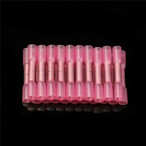 40PCS Heat Shrink Butt Wire Connectors Waterproof Electrical Wire Crimping Connector SpliceTerminals 0.5-1.5mm2 18-22 AWG