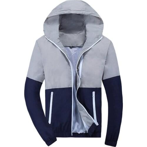 Jacket Men Windbreaker 2018 Spring Autumn Fashion Jacket Mens Hooded Casual Jackets Male Coat Thin Men Coat Outwear Couple 30