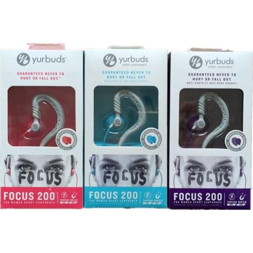 Yurbuds Focus 200 for Women Sweat Proof TwistLock Sport Earphones Earbuds Ear Hook Style 100% original new in box 3 colors