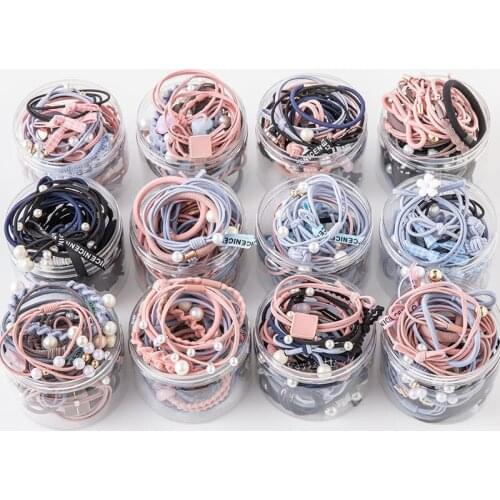 Hair Band Women Elastic Rubber Bands Head Rope Hair Tie Girls Ponytail Holder Hair Ring Headband Hair Accessories