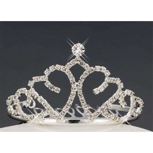 WWLB 1Pcs Fashion Bridal Princess Crown Wedding Tiaras Hair Jewelry Rhinestone Headband Girls Children Tiara Hair Accessories