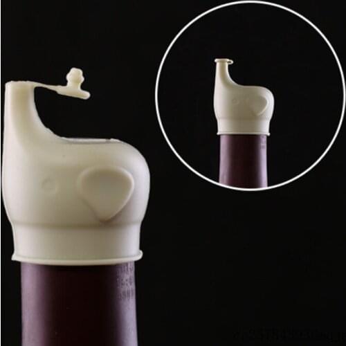 100pcs Elephant Wine Stoppers Bottle Stopper Beverage Pouring Wine Bottle Pourer Spout for Bar Kitchen Tools