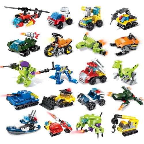 131PCS 6 IN 1 Building Blocks Childrens Girl Amusement Park DIY Figures Bricks for Children Adventure Role Playing Game